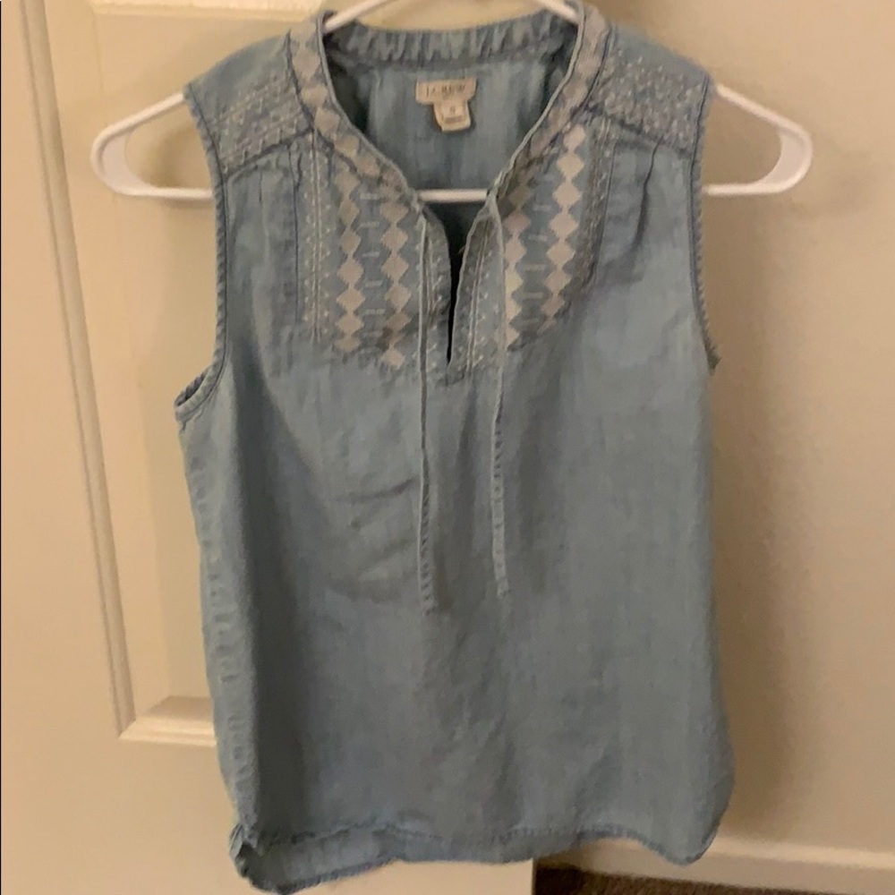J.Crew Factory Chambray Sleeveless Top